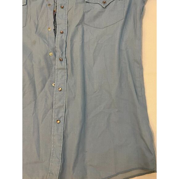 Dickson-Jenkins Button Up Shirt Women Size Large Butterfly Sequin Applikue Snap - Picture 2 of 14